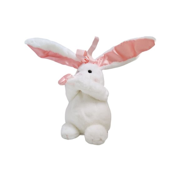 vintage 1996 dakin san fran white/pink plush bunny - Picture 3 of 6